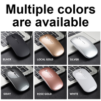 Mouse Gaming Ultra Tipis Nirkabel 2.4GHz dengan Baterai Isi Ulang untuk Laptop/PC