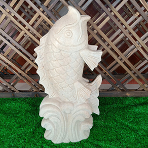 Fournisseur d'usine <span class=keywords><strong>Fontaine</strong></span> <span class=keywords><strong>murale</strong></span> en marbre sculpté à la main en forme <span class=keywords><strong>de</strong></span> poisson pour la décoration <span class=keywords><strong>de</strong></span> jardin <span class=keywords><strong>de</strong></span> villa Design moderne Garantie à vie - Product Image 2