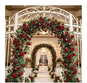 Guirnalda de Rosas Artificiales al por Mayor, Hechas a Mano, para Graduación, Navidad, Año Nuevo Chino, <span class=keywords><strong>Precio</strong></span> Promocional - Product Image 5