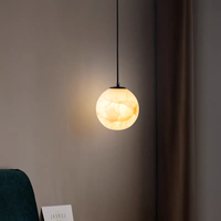 Lampe suspendue en marbre espagnol naturel, style luxueux, lampe de chevet pour hôtel, bar, comptoir, décoration de chambre, lustres, lampes suspendues