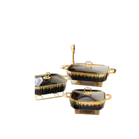 Nouvelle Promotion Ménage Céramique Rectangulaire Chauffe-Plat Placage 11 Pouce 1.5L et Chauffe-Buffet