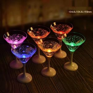 6 Vasos Octagonales Luminosos LED para Bar, Vasos de Cóctel Luminosos para KTV, Vasos de Vino de Plástico de Grado Alimenticio FDA, Vasos con Luz LED a Batería - Product Image 2