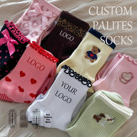 Chaussettes de yoga et de Pilates personnalisées, mignonnes, de haute qualité, en coton doux, pour filles, chaussettes antidérapantes pour le sport