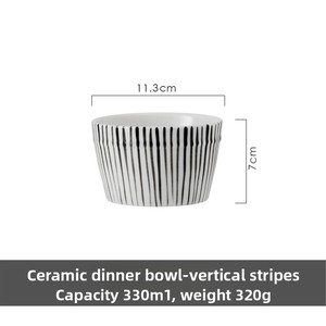 Bols créatifs en porcelaine style Hepburn, couleur sous-glaçure, résistants au micro-ondes, pour desserts/soupes/riz – Vente chaude à prix abordable - Product Image 5