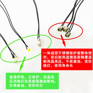 Pieza de mano dental de alta velocidad con iluminación LED, mecanismo de botón pulsador, pulverizador de agua de cuatro puntos, material dental de 2/4 orificios - Product Image 4