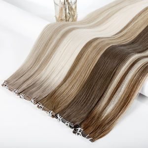 人間の髪は二重に描かれた目に見えない天才横糸ヘアエクステンション - Product Image 2