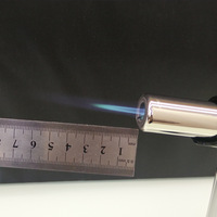 Torche à Cigarette en Métal 400 Briquet Cuisine Cuisson Gaz Butane Rechargeable Extérieur BBQ Allumeur Coupe-Vent Flamme Jet Briquets