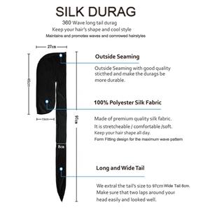 Silky Durags男性シルクカスタムロゴHombre卸売ヒップホップDurag - Product Image 2