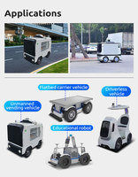 LiDAR UGV-16 200kg Charge Utile 4WD Industrie Livraison de Marchandises Robot Châssis Roue Sans Pilote RTK Robotique Vending Service Véhicule