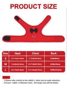 Conjunto De Coleira De Coelho Arnês e Trela De Coelho Macio Respirável Malha Colete com Fivelas De Segurança Guiné Porcos Gatinhos Furões Conjuntos De Trela - Product Image 2