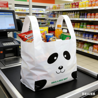 Sac en plastique personnalisé, sac en plastique blanc, sac en plastique pour épicerie, sac en plastique pour supermarché