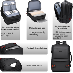 Mochila Personalizada al por Mayor, Ideal para Viajes, Oficina, Negocios, Elegante, Impermeable, de 17.3 Pulgadas, para Estudiantes, Escolares, Portátil - Product Image 5