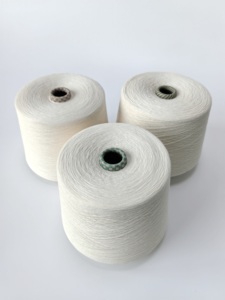 Filato Ecologico in <span class=keywords><strong>Cotone</strong></span> Organico Brasiliano 40S Pettinato Siro 60/40 CVC Poliestere Melange per Maglieria e Tessitura Compatta - Product Image 3