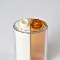 Flacon de lotion cosmétique pour soins de la peau et sérum capillaire 2-en-1 avec pompe, double compartiment, 15 ml*2, 25 ml*2, qualité supérieure