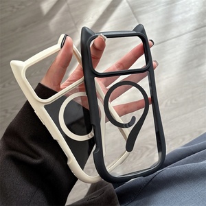 เคสโทรศัพท์แม่เหล็กติดหูแมวการ์ตูนน่ารักสำหรับ iPhone 17 16 15 14 13 11 12 Pro Max ลายหางแมวแบบใส ป้องกันการกระแทก - Product Image 2