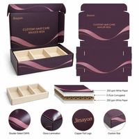 Boîte d'expédition personnalisée brillante pour soins capillaires, en carton rigide avec insert, pour kits d'abonnement DTC