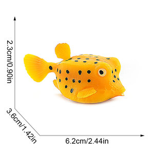 Modello Animale in PVC Solido a Forma di Pesce Puffer Granulare per Acquario, Decorazione Paesaggistica, Assemblaggio e Riproduzione, per Commercio Transfrontaliero - Product Image 6
