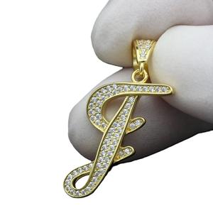 Colgante con Letra del Alfabeto, Colgante de Diamante Moissanite sin Cadena, Plata de Ley 925, Estilo Iced Out, Regalo de Cumpleaños, Colgante con Letra - Product Image 1