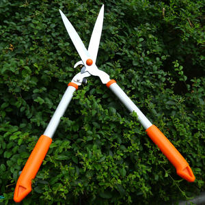 Cisailles à haies orange, lame en acier inoxydable de 320 mm, outil de taille de jardin en forme de V, ciseaux d'entretien de pelouse deux-en-un - Product Image 3