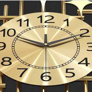 Jam Dinding Lampu Eropa untuk Rumah, Lampu Kreatif Atmosfer Besi Latar Belakang TV Liontin Dekorasi Dinding - Product Image 4