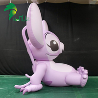 Modèle de personnage gonflable en PVC personnalisé, Stitch rose, figurine géante gonflable d'ange, décoration