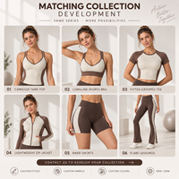 Ensemble de yoga personnalisé pour femme, col en V, double bretelle, color block, avec débardeur intégré et short taille haute pour la gym, l'entraînement et le Pilates
