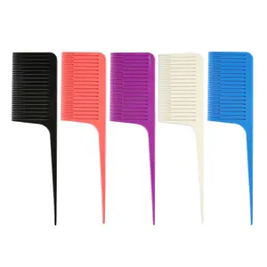 Salon highlighting color pointed tail comb PP Material disc hair laser comb for round razor cutting hair comb