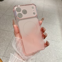 Coque de téléphone antichute mate à quatre coins pour iPhone 17 Air 16 15 Pro Max, protection intégrale de l'objectif, en TPU souple