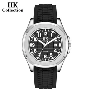 Montre pour homme <span class=keywords><strong>IIK</strong></span> GB991, nouvelle mode, carrée, en silicone, tendance, aiguilles lumineuses, étanche, montre à quartz - Product Image 2
