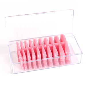22*20 Uñas Postizas con Forma de Ataúd, Cobertura Completa, Estilo Francés, Largas, Resistentes, de ABS, en Caja - Product Image 2