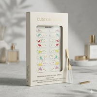 Enveloppes d'ongles en gel 3D volumisantes sans UV, style coréen, certifiées CE, finition ultra brillante, résistantes aux éclats, sans lampe UV/LED, écologiques