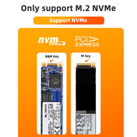 MAIWO K3016P Duplicateur SSD Nvme M.2 Dual Bay Type C GEN2 à M Key Solid State Drive Docking Station