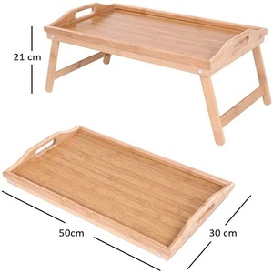 Bandeja de Bambú para Cama 50x30x21cm, Mesa Plegable para Desayuno en Sofá - Product Image 2