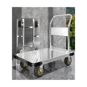 800kg Load Industrial Plastic Heavy Duty <b>Foldable</b> Platform Hand Trolley <b>Cart</b> Truck - Product Image 6