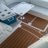 Plateforme de bain et cockpit pour bateau 2002 Cruiser Yachts 3470 Express, revêtement de pont en mousse EVA imitation teck, style SeaDek MarineMat, auto-adhésif