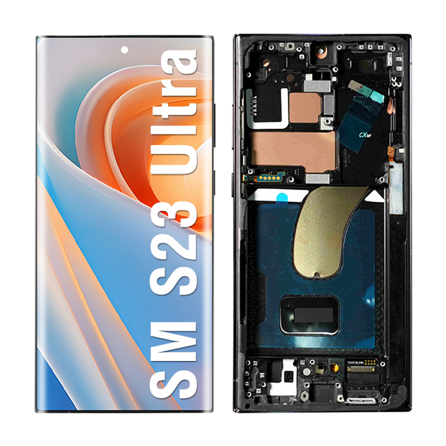 6.78inch OEM Lcd for Samsung S23 Ultra Small Size Screen Amoled With Frame Support Fingerprint Sensor 60Hz Refresh Rate Display