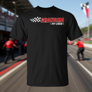 Camiseta Grandma Pit Crew Race Car, color negro, para adultos, unisex, camiseta a juego para la familia - Product Image 3