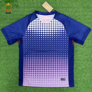 Maglia da Calcio Junli per Adulti, Scollo a V, Manica Corta, Tessuto a Rete Traspirante, Asciugatura Rapida, <span class=keywords><strong>Nome</strong></span> Squadra Personalizzabile - Product Image 1