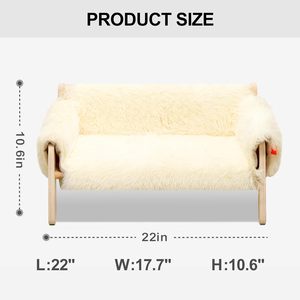 Haustier Sofa für Innen katzen Haustier möbel Erhöhte Katzen betten Katzen couch bett mit abnehmbarem Matratzen bezug - Product Image 6