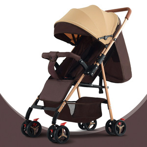 Poussette bébé, légère et pliable, adaptée pour s'asseoir ou s'allonger, avec quatre roues pour des déplacements vers l'avant et vers l'arrière - Product Image 6