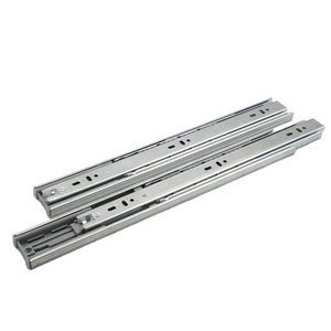Guide scorrevoli per cassetti a 3 sezioni in acciaio da 45 mm per <span class=keywords><strong>mobili</strong></span>, estensione completa, per armadietti e contenitori - Product Image 1