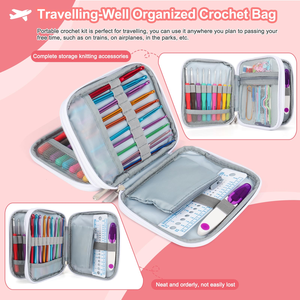Wholesale Crochet Hooks Set DIY Hand Knitting Accessories Sewing Kit With <b>Wool</b> Yarn for Beginner - Product Image 3