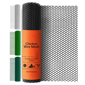 Clôture plate en fil de poulet en plastique pour chiens lapins volaille rouleau de 50m rouleau de clôture en treillis métallique en plastique - Product Image 1