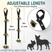 Clochettes d'apprentissage de la propreté pour chiens, clochettes réglables à suspendre pour l'éducation des chiots, 6/7 clochettes métalliques pour la propreté des animaux de compagnie