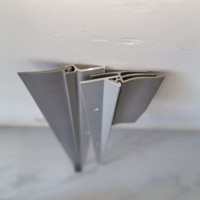 Plaque de seuil de porte en aluminium avec joint d'étanchéité, utilisation intérieure/extérieure, bande de transition pour chambre et cuisine, insonorisante et durable