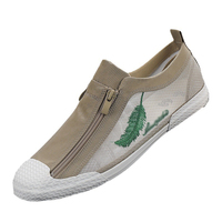 Chaussures décontractées pour hommes à fermeture éclair basse, faciles à mettre et à enlever