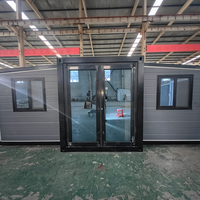Maison conteneur modulaire préfabriquée pliable à double aile extensible à faible coût pour habitation