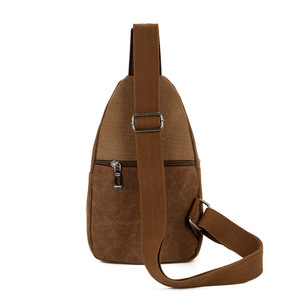 Huang Lei Men's Canvas Chest Bag Multi Layer Anti Theft Shoulder Bag Everyday Use Solid Color Spring 2022 - Product Image 5