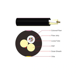 Cable de <span class=keywords><strong>fibra</strong></span> óptica monomodo para exteriores G657a Mini Adss Asu FTTA FTTX 6FO, 8FO, 12FO ASU Cable de <span class=keywords><strong>fibra</strong></span> óptica - Product Image 5