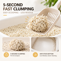 Litière pour chat en tofu naturel OEM ODM, fibres de pois, agglomération rapide, faible poussière, hautement absorbante, jetable aux toilettes, vente en gros en vrac